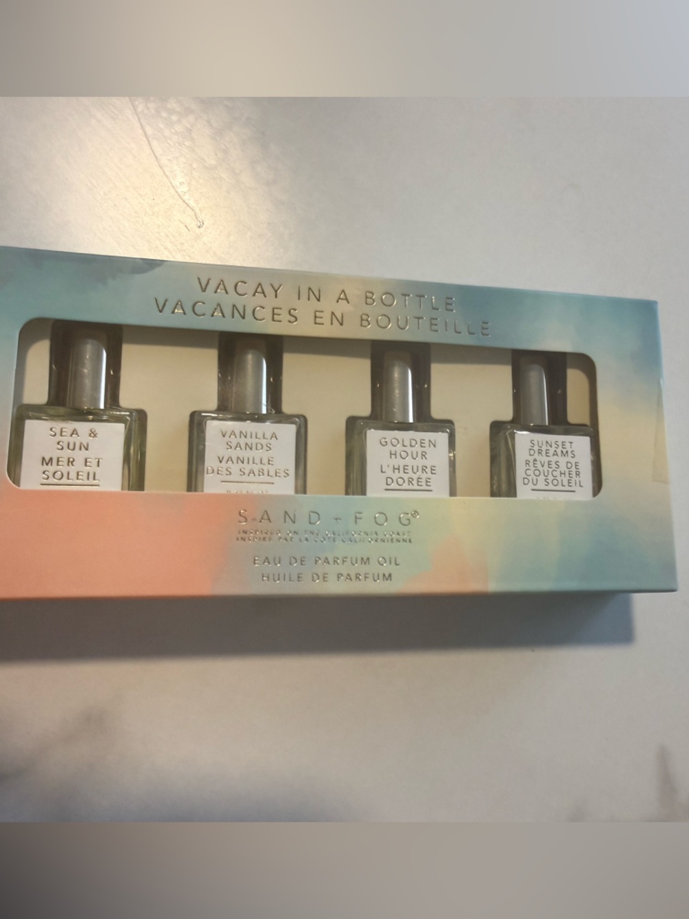 SAND+FOG Vacay in a Bottle Mini Eau de Parfum Oil Set — Pastel Multi